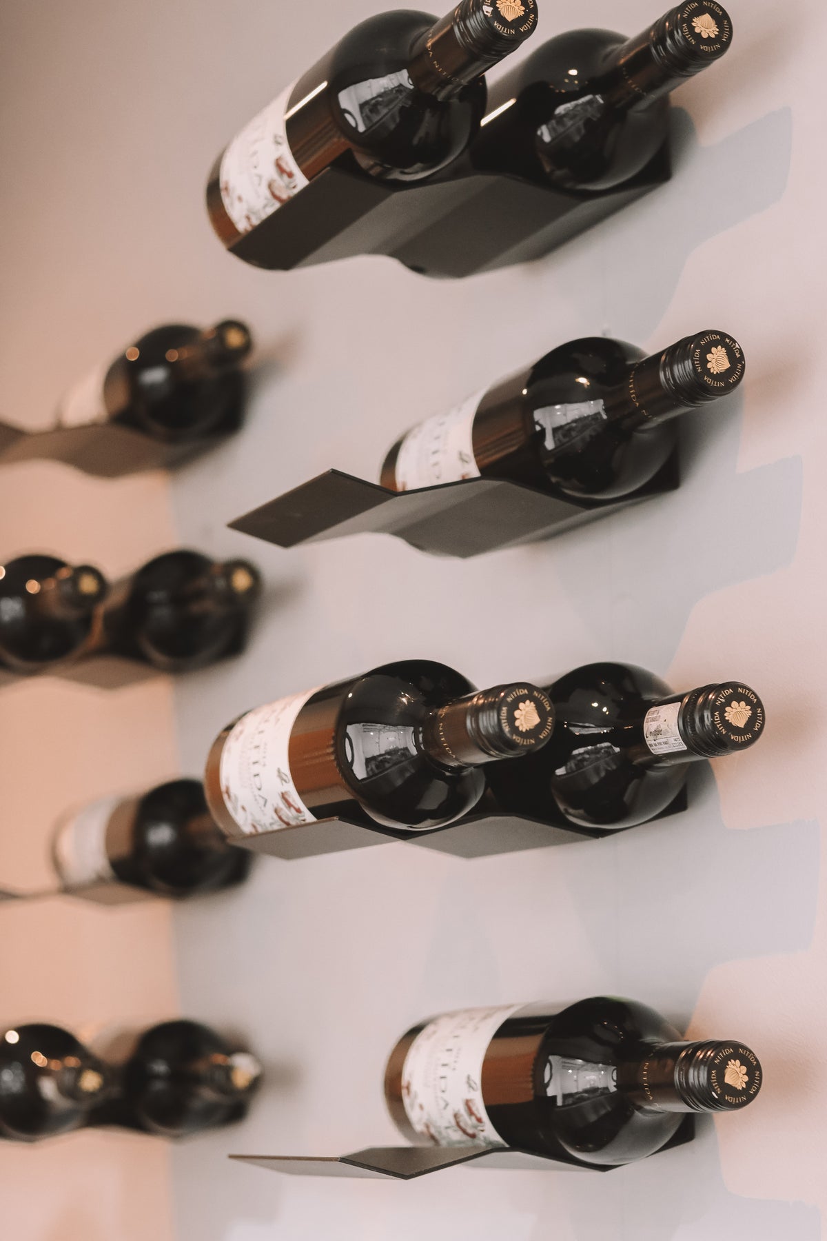 Wine Cradle Max Wall Mount | 2 Bottle Display Black - 10 Pack