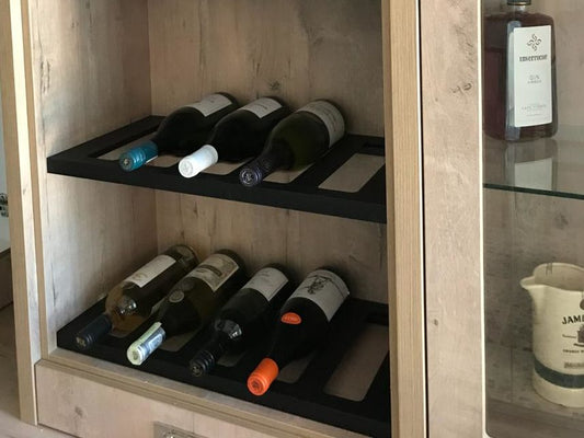 the Wine shelf (cork-facing-shelves)