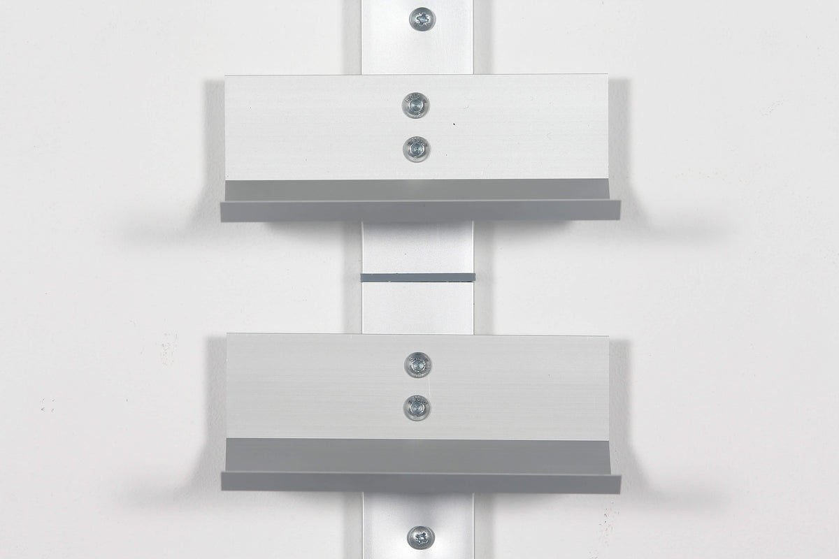 Wine Cradles 10 Bottle Set | Wall Mounted Silver Display Holders