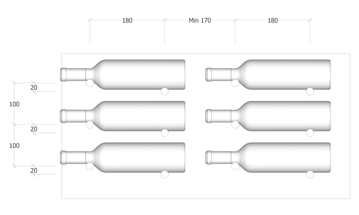 Wine Display Pins Black | Label Facing Wall Mount Holders