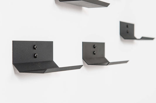 Wine Cradles 10 Bottle Set | Wall Mounted Black Display Holders